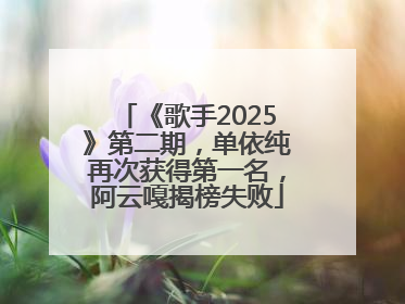《歌手2025》第二期，单依纯再次获得第一名，阿云嘎揭榜失败
