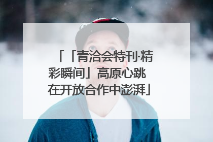 「青洽会特刊·精彩瞬间」高原心跳 在开放合作中澎湃
