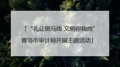 “礼让斑马线 文明你我他” 青岛市审计局开展主题活动