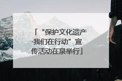“保护文化遗产·我们在行动”宣传活动在泉举行