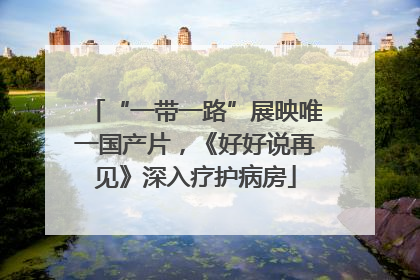 “一带一路”展映唯一国产片，《好好说再见》深入疗护病房
