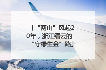 “两山”风起20年，浙江缙云的“守绿生金”路