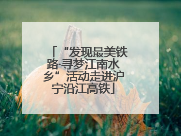 “发现最美铁路·寻梦江南水乡”活动走进沪宁沿江高铁