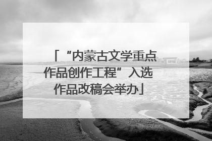 “内蒙古文学重点作品创作工程”入选作品改稿会举办