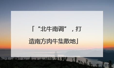 “北牛南调”，打造南方肉牛集散地