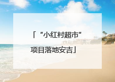 “小红村超市”项目落地安吉