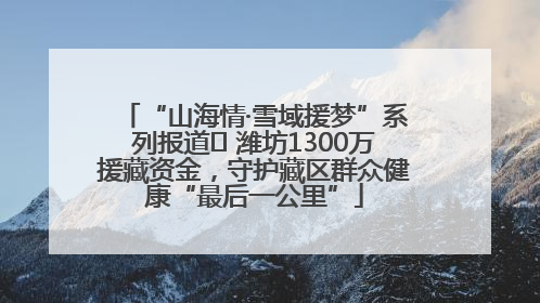 “山海情·雪域援梦”系列报道⑪ 潍坊1300万援藏资金，守护藏区群众健康“最后一公里”