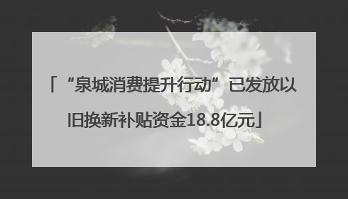 “泉城消费提升行动”已发放以旧换新补贴资金18.8亿元