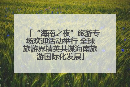 “海南之夜”旅游专场欢迎活动举行 全球旅游界精英共谋海南旅游国际化发展