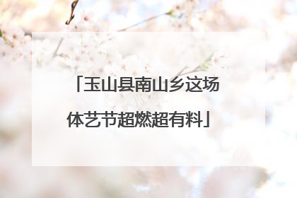 玉山县南山乡这场体艺节超燃超有料