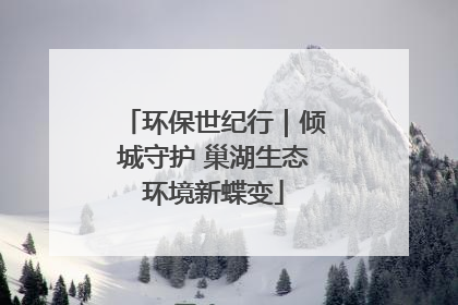 环保世纪行｜倾城守护 巢湖生态环境新蝶变