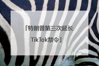 特朗普第三次延长TikTok禁令