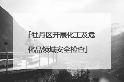 牡丹区开展化工及危化品领域安全检查