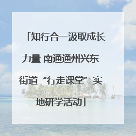 知行合一汲取成长力量 南通通州兴东街道“行走课堂”实地研学活动