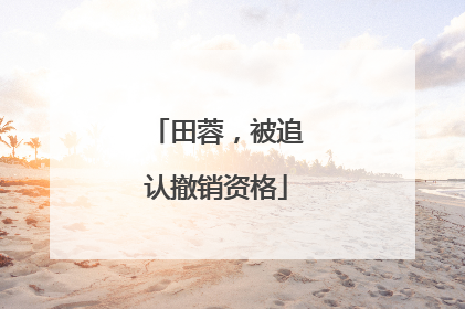 田蓉，被追认撤销资格