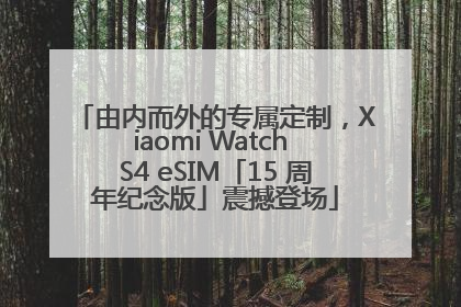 由内而外的专属定制，Xiaomi Watch S4 eSIM「15 周年纪念版」震撼登场