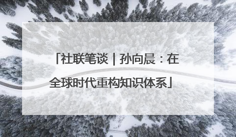 社联笔谈｜孙向晨：在全球时代重构知识体系