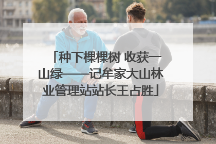 种下棵棵树 收获一山绿——记牟家大山林业管理站站长王占胜