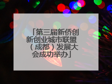 第三届新侨创新创业城市联盟（成都）发展大会成功举办