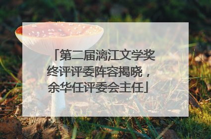第二届漓江文学奖终评评委阵容揭晓，余华任评委会主任