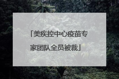 美疾控中心疫苗专家团队全员被裁