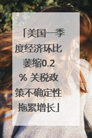 美国一季度经济环比萎缩0.2% 关税政策不确定性拖累增长