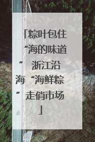 粽叶包住“海的味道” 浙江沿海“海鲜粽”走俏市场