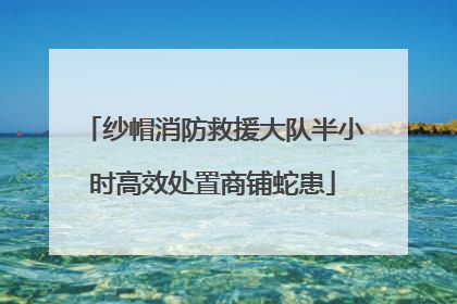 纱帽消防救援大队半小时高效处置商铺蛇患