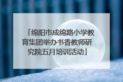 绵阳市成绵路小学教育集团举办书香教师研究院五月培训活动