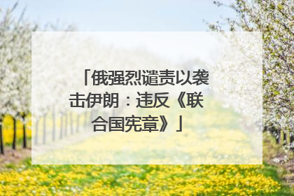 俄强烈谴责以袭击伊朗：违反《联合国宪章》