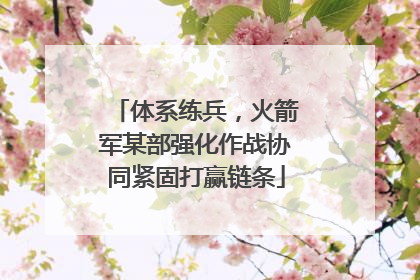 体系练兵，火箭军某部强化作战协同紧固打赢链条