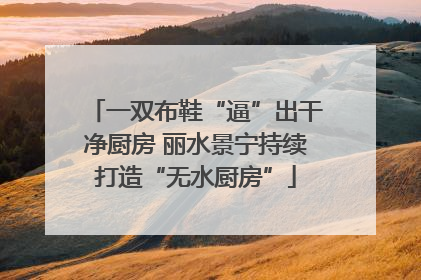 一双布鞋“逼”出干净厨房 丽水景宁持续打造“无水厨房”