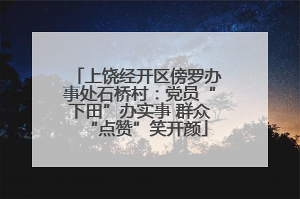 上饶经开区傍罗办事处石桥村：党员“下田”办实事 群众“点赞”笑开颜