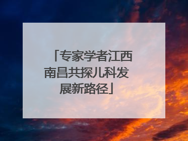 专家学者江西南昌共探儿科发展新路径