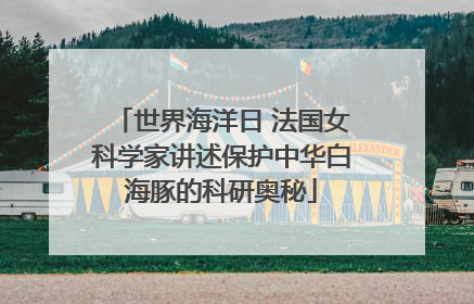世界海洋日 法国女科学家讲述保护中华白海豚的科研奥秘