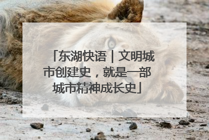 东湖快语｜文明城市创建史，就是一部城市精神成长史