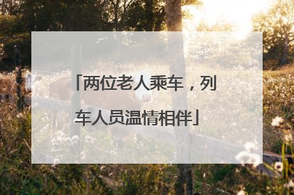两位老人乘车，列车人员温情相伴