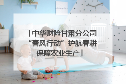 中华财险甘肃分公司“春风行动”护航春耕 保障农业生产
