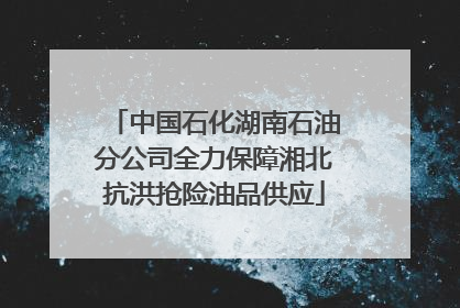 中国石化湖南石油分公司全力保障湘北抗洪抢险油品供应