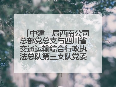 中建一局西南公司总部党总支与四川省交通运输综合行政执法总队第三支队党委、万源市草坝镇莲花院村党支部开展党建联建
