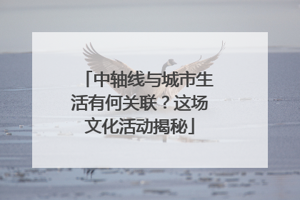 中轴线与城市生活有何关联？这场文化活动揭秘