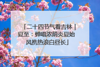 二十四节气看吉林｜夏至：蝉唱浓荫炎夏始 风携热浪白昼长
