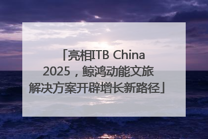 亮相ITB China 2025，鲸鸿动能文旅解决方案开辟增长新路径