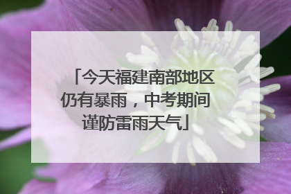 今天福建南部地区仍有暴雨，中考期间谨防雷雨天气