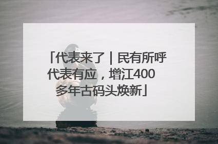 代表来了｜民有所呼代表有应，增江400多年古码头焕新