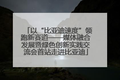 以“比亚迪速度”领跑新赛道——媒体融合发展暨绿色创新实践交流会首站走进比亚迪