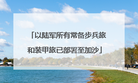 以陆军所有常备步兵旅和装甲旅已部署至加沙