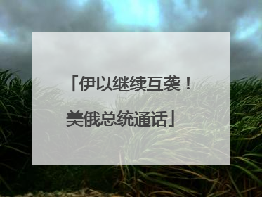 伊以继续互袭！美俄总统通话
