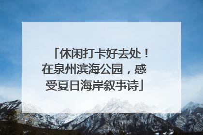 休闲打卡好去处！在泉州滨海公园，感受夏日海岸叙事诗