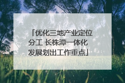 优化三地产业定位分工 长株潭一体化发展划出工作重点